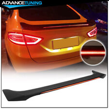 Fits 13-20 Ford Fusion Sedan 4-Door Rear Trunk Spoiler W/ LED Matte Black - ABS picture
