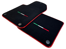 Black Floor Mats For Ferrari 599 Coupe 2006-2012 Tailored Carpets With Red Trim picture