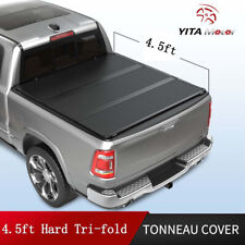4.5ft Bed Hard 3-fold Tonneau Cover for 22-23 Ford Maverick Tri-fold w/ Led Lamp picture
