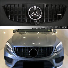 For Mercedes Benz GLE Class W166 GLE400 GLE350 GTR 16-19 Grille Grill W/LED Logo picture