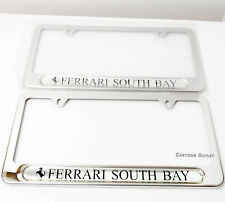 Ferrari South Bay Dealer Original Dealership Metal License Plate Frame Set picture