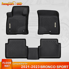 Floor Mats TPE Liners Set for 2021-2023 Ford Bronco Sport 3D Molded All Weather picture