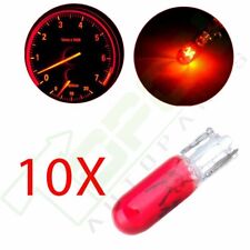 10x Red T5 Dashboard Cluster Gauge Halogen Mini-Wedge Bulb Light 17 37 70 73 74 picture