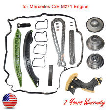 Timing Chain Kit w/ Tensioner & Camshaft Gears for Mercedes W204 W212 C250 E250 picture