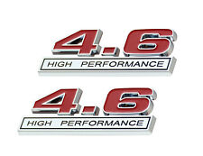 2pcs New 4.6 Liter High Performance Engine Logo Emblem 3D Badges (Red Chrome) picture