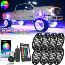 8x RGB LED Rock Light Kit For Off-Road Underglow Foot Wheel Well Light Truck ATV picture