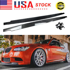 CARBON LOOK ABS SIDE SKIRT EXTENSIONS APRON LIP FOR 2008-2013 BMW M3 E90 E92 E93 picture
