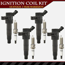 4PCS Ignition Coil & 4PCS Spark Plug for Kia Optima Hyundai Sonata UF611 picture