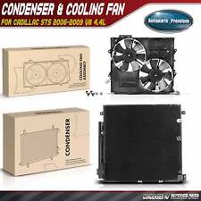 A/C Condenser & Dual Cooling Fan Assembly Kit for Cadillac STS 2006-2009 V8 4.4L picture