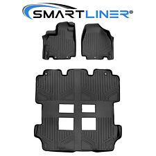 SMARTLINER All Weather Custom Floor Mats Liner (3 Row) Set Black For Odyssey picture