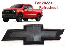 Front Gloss Black Bowtie Emblem Badge 2022-2024 Refreshed Chevy Silverado 1500 picture