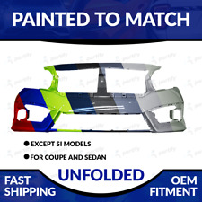 NEW Painted To Match Unfolded Front Bumper For 2016 2017 2018 Honda Civic USA picture