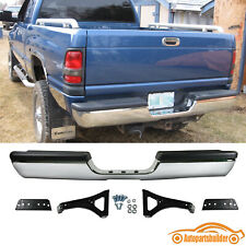 For 94-02 Dodge RAM 1500 2500 3500 Pickup Steel Rear Bumper Assembly Chrome picture