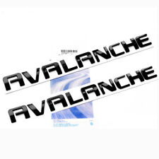 2x NEW Black AVALANCHE Nameplates EMBLEMS Letter for GM Chevrolet YU U picture