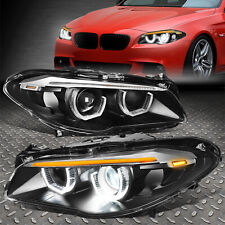 [HID] FOR 11-13 BMW F10 SEQUENTIAL SIGNAL LED DRL PROJECTOR HEADLIGHTS BLACK picture