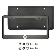 ITEZA custom matte black Laser Etched License Plate Frame with Screw Caps picture