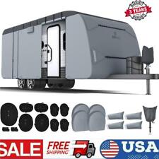 RVMasking 7-Ply Anti-UV Travel Trailer RV Cover fit Camper 18'-26' Trailer Cover picture