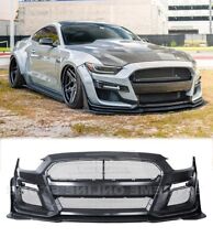 Fits 15-17 Ford Mustang Full Conversion Front Bumper GT500 Style Polyurethane picture