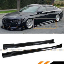 For 2018-2022 10th Honda Accord Painted Gloss Black Yofer Side Skirt Extension picture