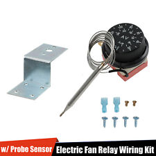 Adjustable Electric Fan Thermostat Switch Radiator Temperature Control Probe Kit picture