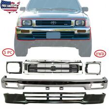 Fits 92-95 Toyota Pickup 4WD Front Chrome Bumper Grille Valance Headlight Bezels picture