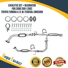 Catalytic Set + Resonator for 2000-2002 Toyota Tundra 4.7L w. Federal Emission picture
