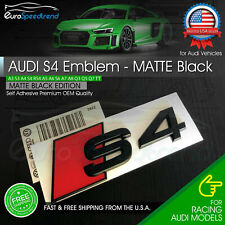 Audi S4 Emblem Matte Black 3D Rear Trunk Lid Badge OEM S Line Logo Nameplate A4 picture