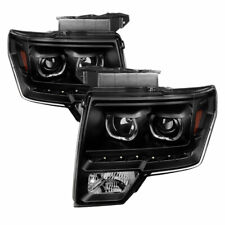 Xtune For Ford F150 2009-2014 Projector Headlights Pair Halogen Model Only Black picture
