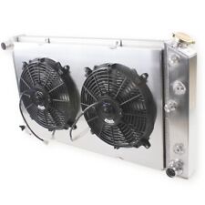 For 1968-1972 Chevy Chevelle El Camino GTO 3-Row Radiator 2×12'' Fans Shroud 161 picture