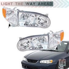 Headlamp For 2001-2002 Toyota Corolla w/Corner Signal Lamp Chrome Left+Right picture