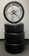 One Take Off Set of 4 Rims & Tires for Chevrolet Corvette C8 Stagger Set picture