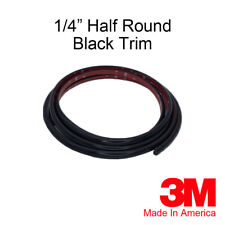 1/4'' X 5 ft HALF ROUND BLACK TRIM ACCENT BLACK MOLDING UNIVERSAL 0.25