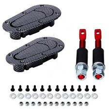 2 Pack Carbon Fiber Quick Release Locking Hood Latch Pin Kit Universal for Car picture