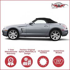 2004-08 Chrysler Crossfire Convertible Soft Top w/DOT Heated Glass Window, Black picture