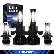 For Ford Mustang 2005-2012 - 8000K H13 LED Headlight High/Low + Fog Light Bulbs picture