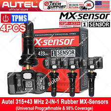 4PCS Autel TPMS MX-Sensor 315MHz+433MHz 2in1 Universal Programmable Rubber Valve picture