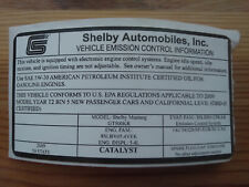 2009 Shelby GT500KR Emissions Certification Decal picture