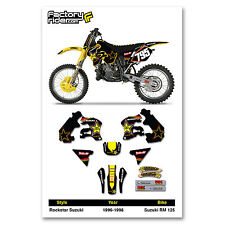Team Rockstar Suzuki Motocross Graphics RM 125 1996-1998 Dirt bike Graphics kit  picture