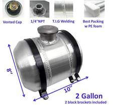 2 Gallons ▲Center Fill Aluminum Fuel Gas Tank w/ Accessories, 1/4 NPT, 8