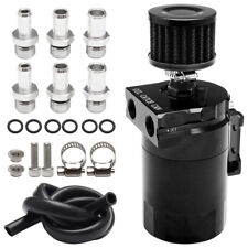 Universal Aluminum Oil Catch Can Kit Reservoir Baffled Tank with Breather Filter picture