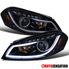 Fit 2006-2013 Chevy Impala Black/Smoke Projector Headlights Headlamps LED Tube picture