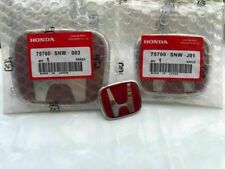 3X Honda CiVic 4DR Sedan JDM RED Fit For 06-15 Front Rear Steering WheelEmblem picture
