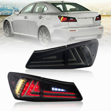 VLAND Pair Smoked LED Tail Lights For 2006-2012 Lexus IS350 IS250 Rear Lamps picture