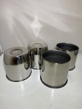 2 x Closed 2 x Open Polished Stainless Steel Center Cap 4.25