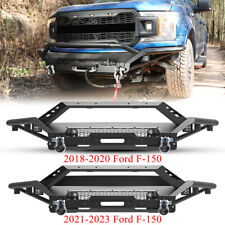 Powder Coated Front Bumper For 2018-2023 Ford F-150 w/2*Shackles+2*LED lights picture
