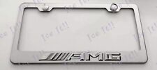 3D AMG Mercedes Benz Emblem Stainless Steel License Plate Frame Rust Free picture