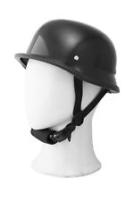 German Novelty Shiny Black Motorcycle Half Helmet picture