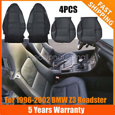 For BMW Z3 1996-2002 BLACK 2 FRONT LEATHER SEAT COVERS Driver & Passenger picture