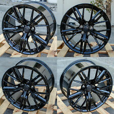 20x10 / 20x11 Gloss Black Staggered Wheels Fit Chevrolet Camaro Chevy 20