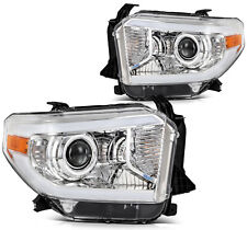 Headlights Assembly For 2014-2021 Toyota Tundra Pair Chrome Projector Headlamps picture